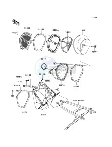 KX450F KX450D8F EU drawing Air Cleaner