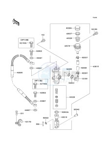 KX 250 L [KX250] (L4) [KX250] drawing REAR MASTER CYLINDER