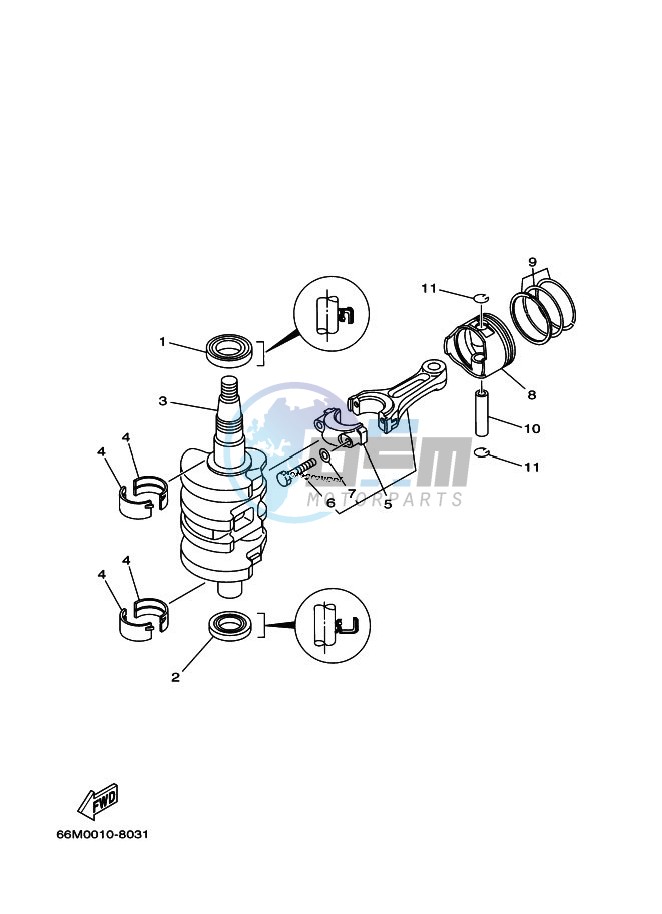 CRANKSHAFT--PISTON