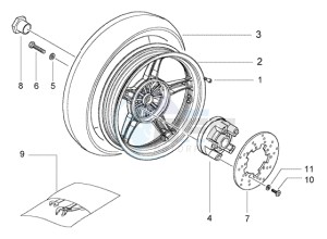 NRG 50 power purejet drawing Rear Wheel