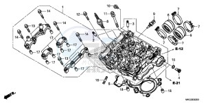 CMX500AH UK - (E) drawing CYLINDER HEAD