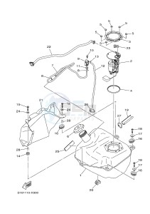 YFM700FWBD YFM70KPHH KODIAK 700 EPS HUNTER (2SMF) drawing FUEL TANK