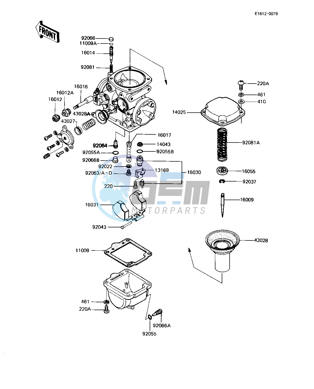 CARBURETOR PARTS -- KZ1000-R1- -