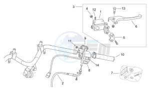 Scarabeo 50 2t (eng. Minarelli) drawing RH controls