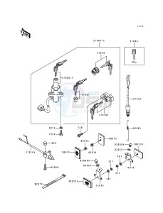 EL 250 E [ELIMINATER 250] (E1-E4) [ELIMINATER 250] drawing IGNITION SWITCH_LOCKS_REFLECTORS