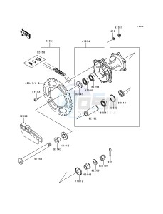 KX 125 L [KX125] (L1) [KX125] drawing REAR HUB