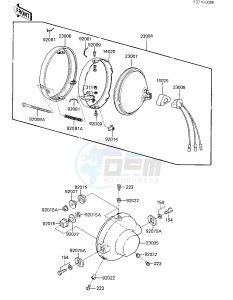 KL 250 C [KLR250] (C1-C2) [KLR250] drawing HEADLIGHT