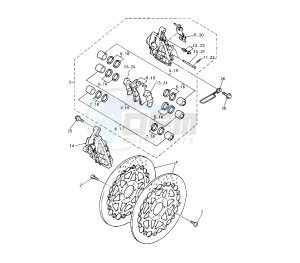 YZF R 750 drawing FRONT BRAKE CALIPER