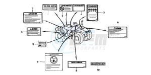 TRX450FE drawing CAUTION LABEL (CM/U)