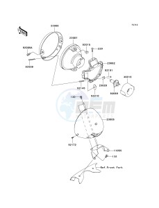 VN 1700 E [VULCAN 1700 CLASSIC] (9G-9FA) E9F drawing HEADLIGHT-- S- -