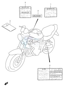 GSF1200 (E2) Bandit drawing LABEL (MODEL Y)