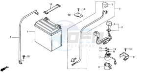 TRX350TM FOURTRAX drawing BATTERY