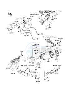 Z750R ZR750NBF FR GB XX (EU ME A(FRICA) drawing Muffler(s)