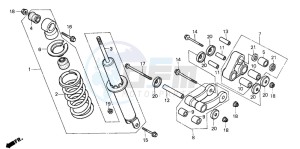 XR80R drawing REAR CUSHION