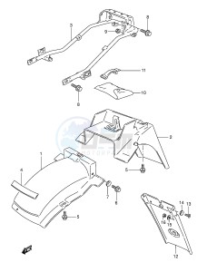 DR800S (E4) drawing REAR FENDER (MODEL T)