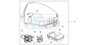 FJS400D9 SI - (SI) drawing TOP BOX 40L SWORD SILVER NH-A95M