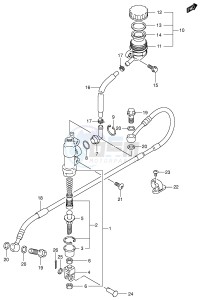 RM125 (E3-E28) drawing REAR MASTER CYLINDER (MODEL K1 K2)