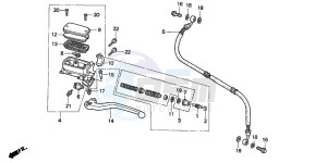 ST1100A drawing CLUTCH MASTER CYLINDER