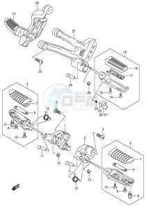 DL1000 (E2) V-Strom drawing FOOTREST