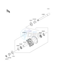 KX 450 E (KX450F MONSTER ENERGY) (E9FA) E9F drawing FRONT HUB