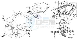 CBR1000RA9 France - (F / ABS CMF REP) drawing SEAT