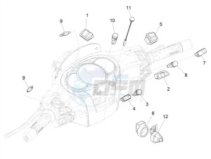 BEVERLY 300 IE ABS E4 (APAC) drawing Selectors - Switches - Buttons