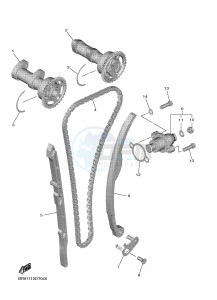 YZ450F (BR92) drawing CAMSHAFT & CHAIN