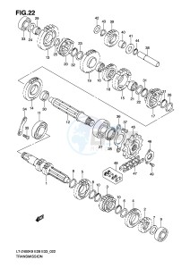 LT-Z400 (E28-E33) drawing TRANSMISSION