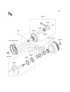 AN 112 D (D2-D3) drawing CRANKSHAFT