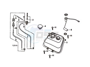 ORBIT II 50 25KMH (L8) NL drawing FUEL TANK -  FUEL GAUGE