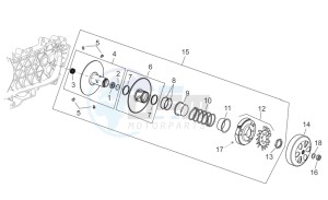 Scarabeo 300 Light e3 drawing Clutch