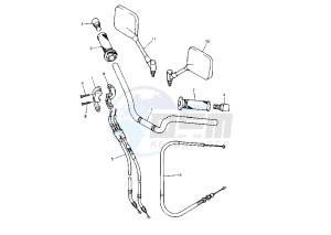 XJ S DIVERSION 900 drawing STEERING HANDLE -CABLE