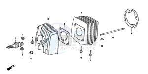 PK50S drawing CYLINDER/CYLINDER HEAD