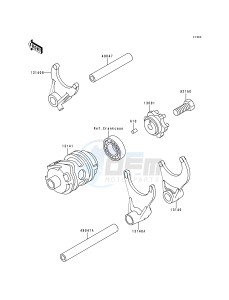 KX 250 K [KX250] (K5) [KX250] drawing GEAR CHANGE DRUM_SHIFT FORK-- S- -