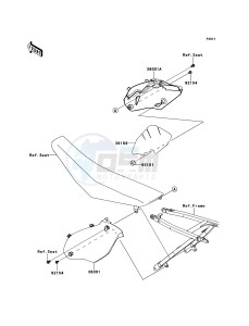 KX450F KX450FDF EU drawing Side Covers