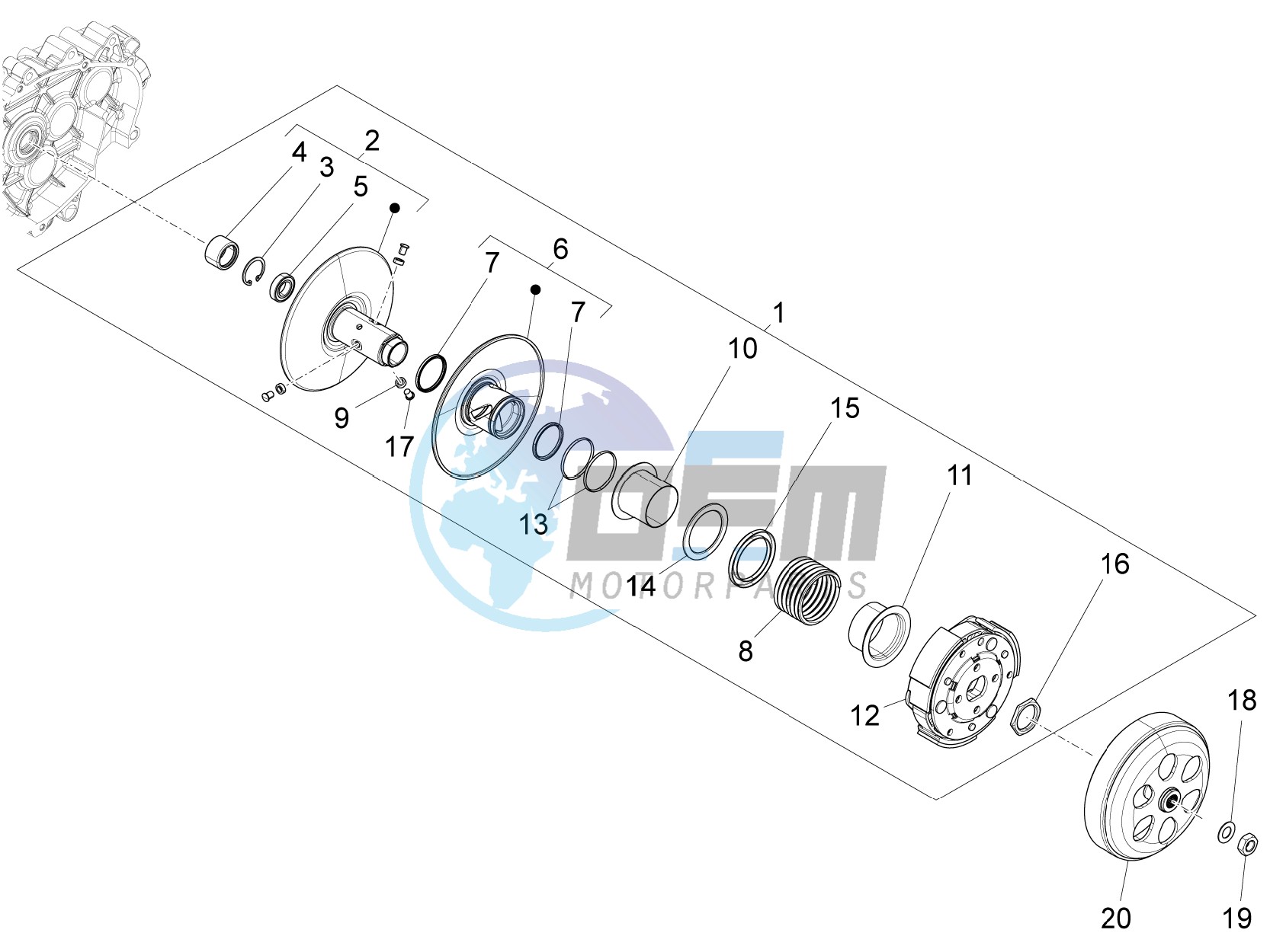 Driven pulley