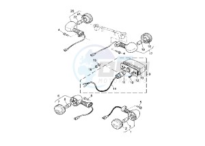 WR F 250 drawing FLASHER LIGHT, ALTERNATIVE EURO KIT