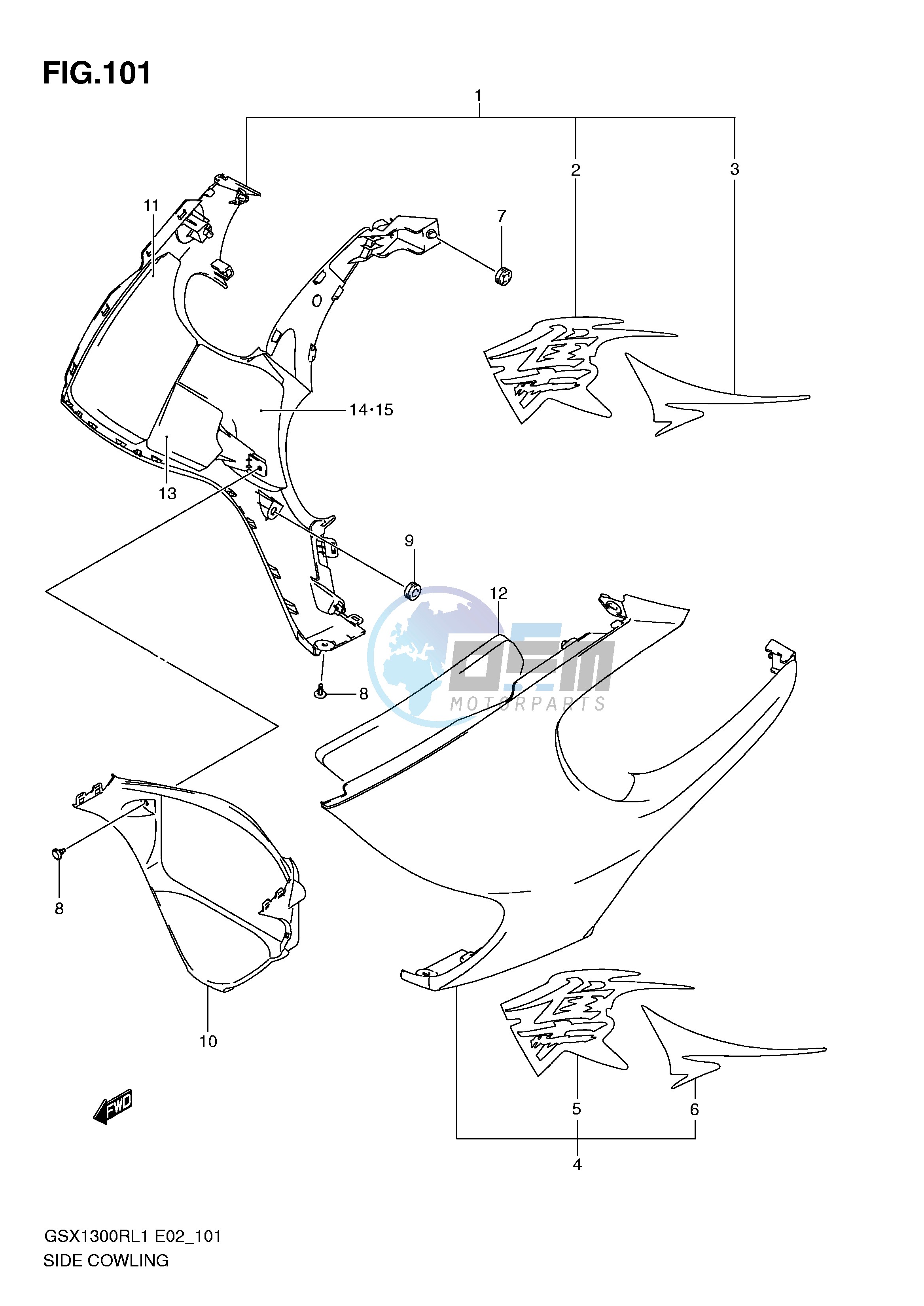 SIDE COWLING (GSX1300RL1 E2)