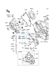 KVF650 4x4 KVF650-D1 EU GB drawing Engine Cover(s)