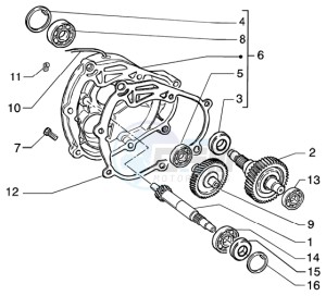 Beverly 200 drawing Rear wheel shaft