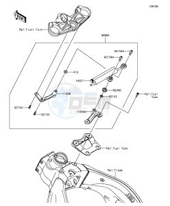 NINJA ZX-6R ABS ZX636FGF FR GB XX (EU ME A(FRICA) drawing Accessory(Steering Damper)