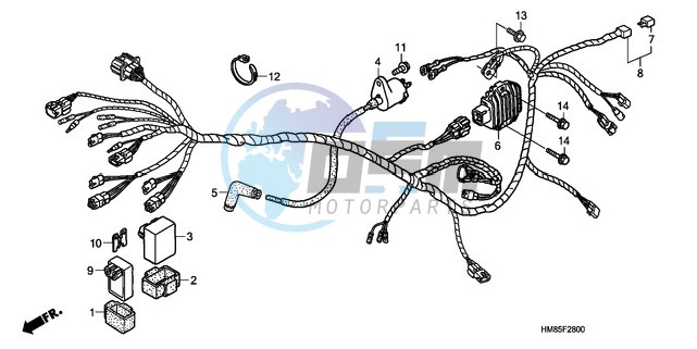 WIRE HARNESS (TRX250TM)