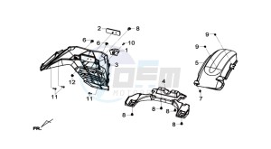 GTS 300i 2012 drawing TAIL LIGHT - LICENSE PLATE