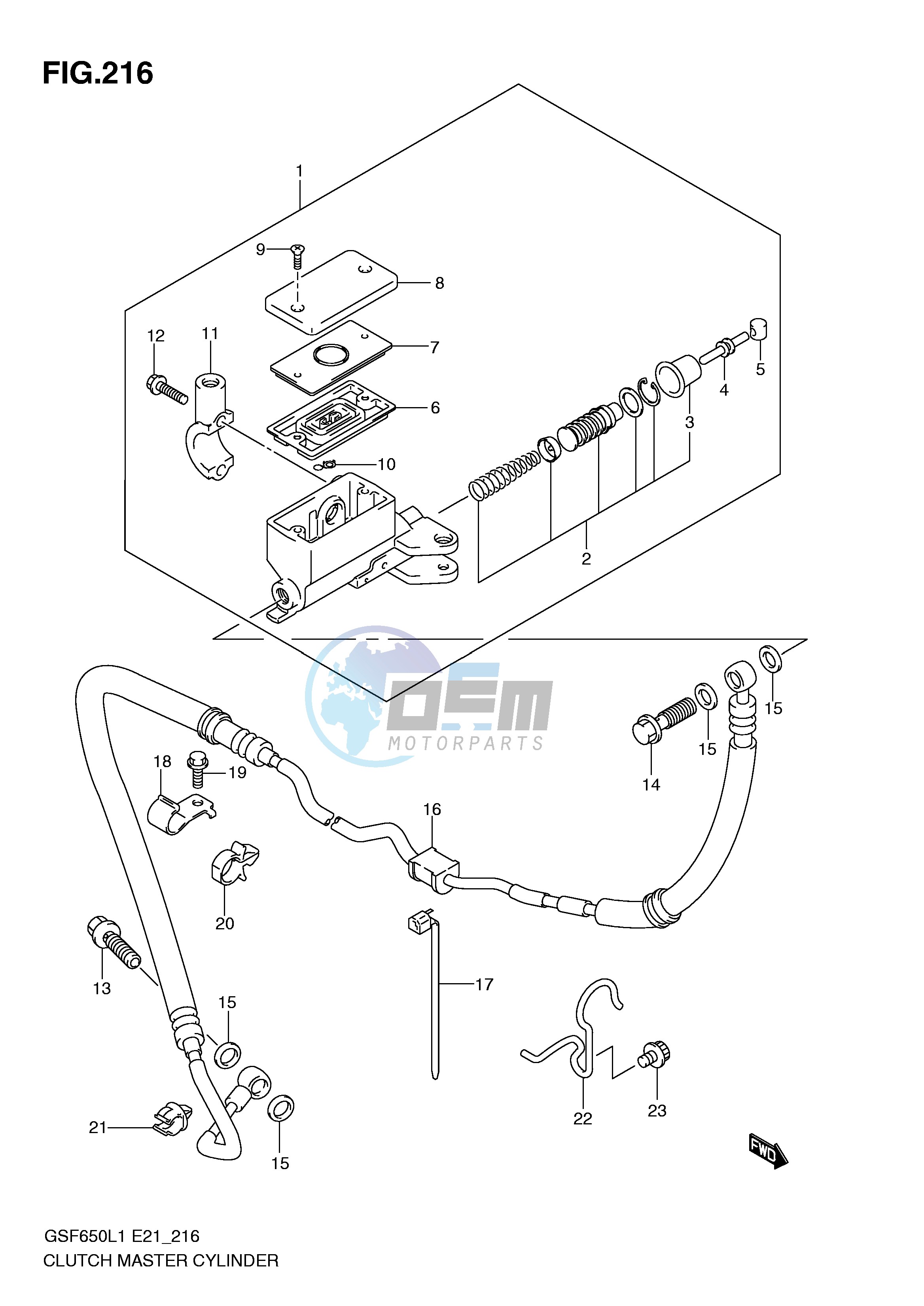 CLUTCH MASTER CYLINDER (GSF650UAL1 E21)