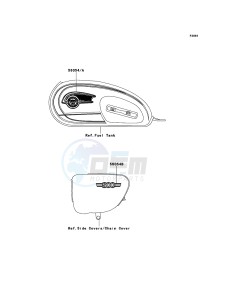 W800 EJ800ADF GB XX (EU ME A(FRICA) drawing Decals(Ebony)