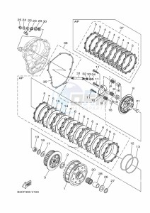 XSR900 MTM850 (BAE8) drawing CLUTCH