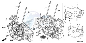 TRX680FAF TRX680 Europe Direct - (ED) drawing CRANKCASE