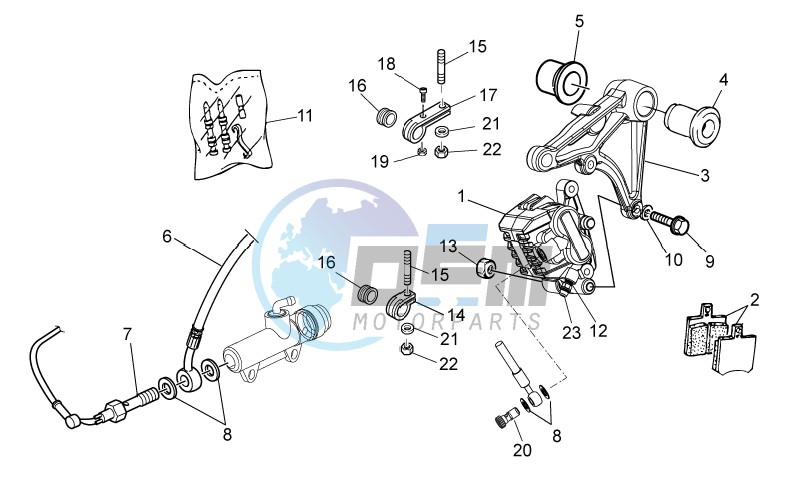 Rear brake caliper