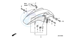 CBF1000A Europe Direct - (ED) drawing FRONT FENDER