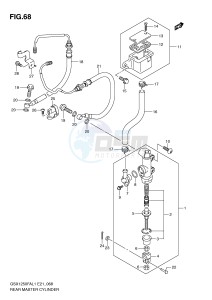 GSX1250FA (E21) drawing REAR MASTER CYLINDER